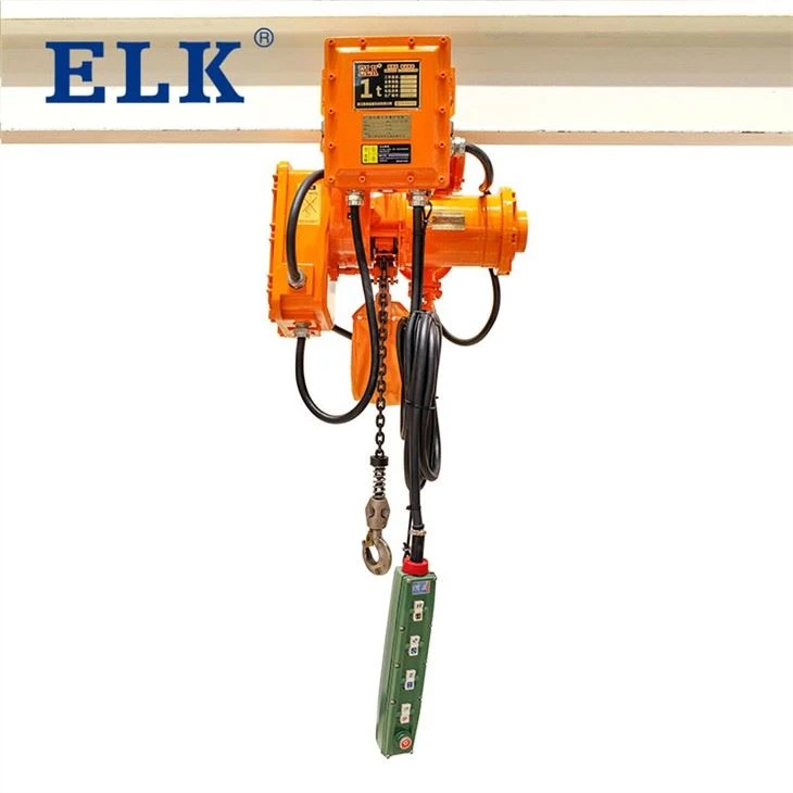 China Manufacturer Of ELK Explosion-Proof Electric Chain Hoist 1t-15t
